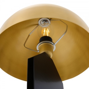 Pencil Brass Dome Table Lamp on Metal Stand